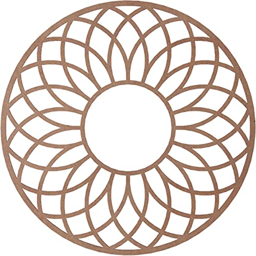 Image of Ekena Millwork 26 inchOD x 8 7 /8 inchID x 3 /8 inchT Cannes Wood Fretwork Pierced Ceiling Medallion, Wood (Paint Grade)