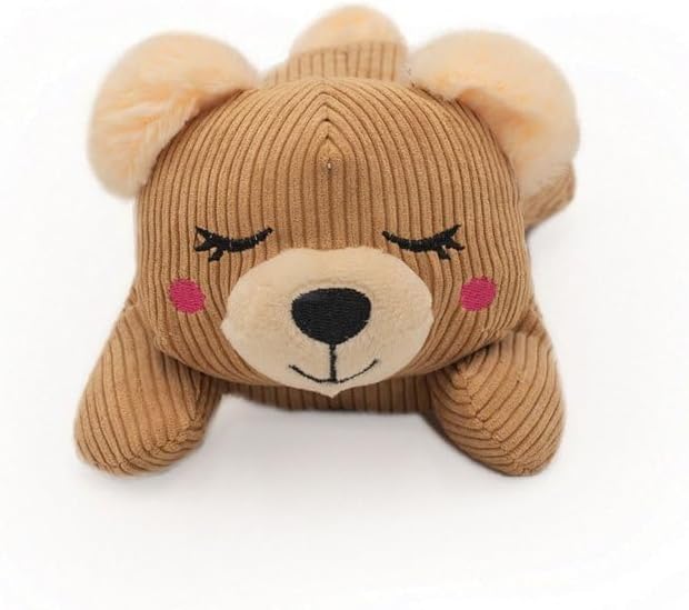 ZippyPaws 犬のおもちゃ | 音付き テキーラ - Amepe.com ZippyPaws Snooziez Shhhqueaker付き - 静かなスクウェア付きクマ犬のおもちゃ、男の子と女の子の犬のため