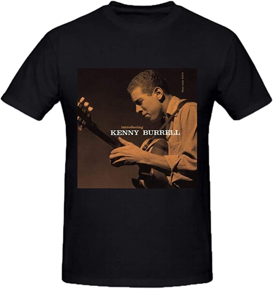 Candice Odelia Kenny Burrell Introducing Kenny Burrel T Shirts for Men Crew Neck Black Black