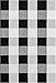 EARTHALL Buffalo Plaid Rug Black and White Rug Cotton, Hand-Woven Buffalo Check Rug Runner, Hallway Runner, Washable Plaid Outdoor Rug Entryway/Front Porch/Kitchen/Bathroom/Bedroom (23.6"x51.2")