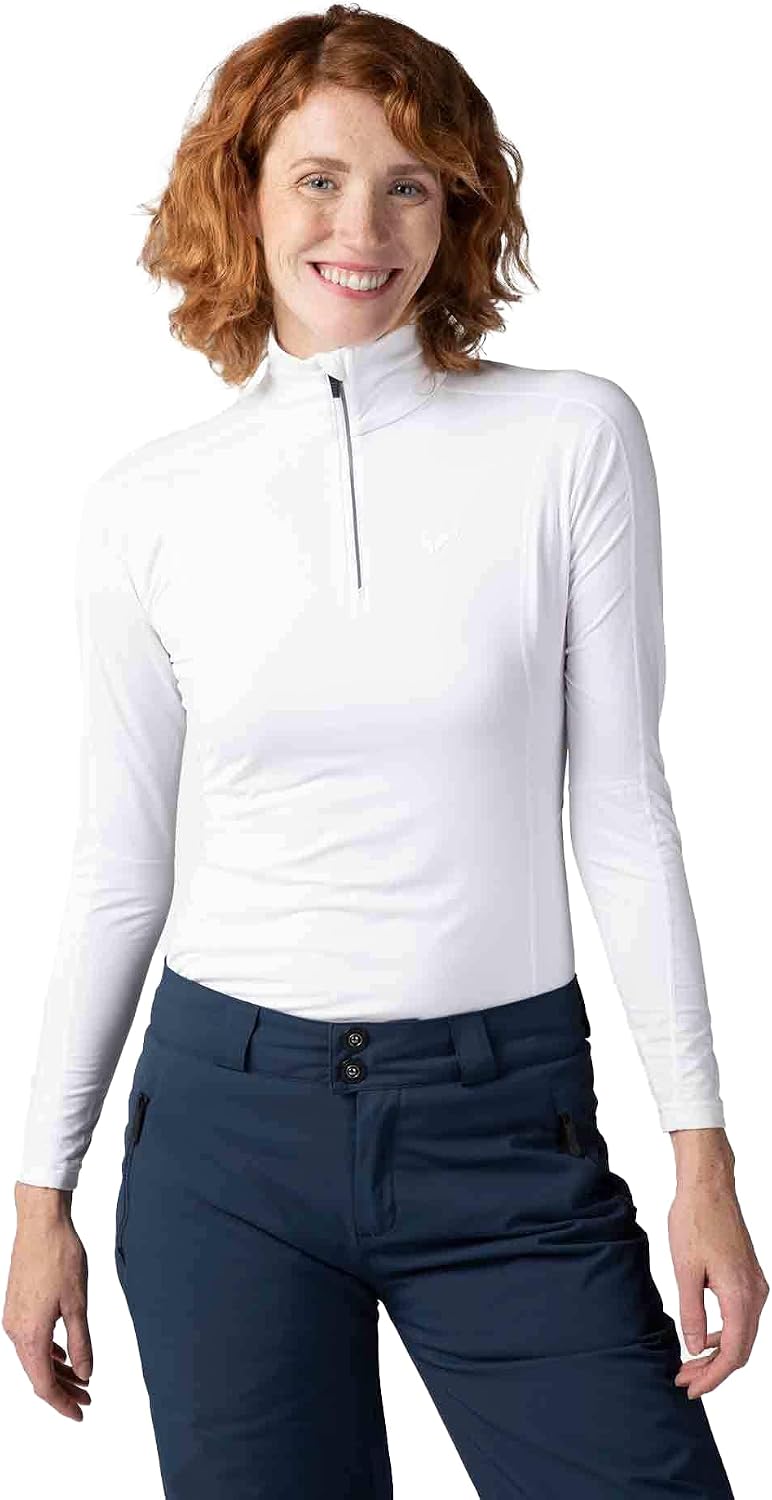 Rossignol Classique Base Layer for Women - Sweat-Wicking Ski Base Layer with Half Zip