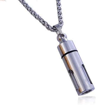 Portable Stainless Steel Container Tube Urn Keepsake Cremation Ashes Memorial Pendant for Men Women