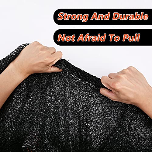 40% 6.5Ft X 13Ft Black Sunblock Shade Cloth Net Taped Edge With Grommets, Premium Sun Shade Mesh Tarp Perfect For Garden, Greenhouse, Chicken Coop, Flowers, Plants Heat Protection. #TOP2