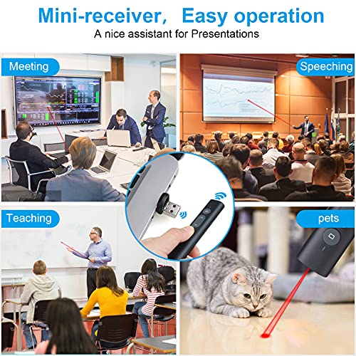 Image of Presentation Clicker Presentation Remotes, Type C /USB A 2 in 1 Pointer, Remote PowerPoint Clicker,USB /Type-C for Computer Slide Advancer, Volume Control /Hyperlink /Switch Windows(Battery Included)