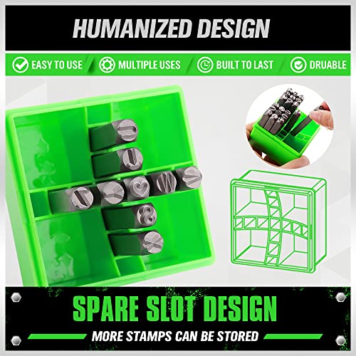 Swanlake 37-Piece Number And Letter Stamp Set 1/4 (6Mm) (A-Z & 0-9 + Love) Punch Perfect For Imprinting Metal Stamping Kit, Plastic, Wood, Leather #TOP30