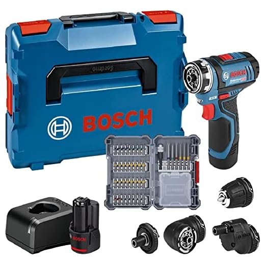 Bosch Professional 12V System Trapano-Avvitatore a Batteria Gsr 12V-15 Fc (Incl. 2 Batterie 2,0 Gba 12V, Caricabatteria, 4 Rialzi, Set Accessori da 40 Pz., L-Boxx 136) - Amazon Exclusive Set