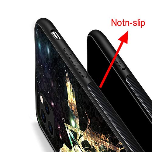 Iphone 11 Pro Max Case,Anime Cartoons 404 Pattern Design Iphone 11 Pro Max Cases, Tempered Glass Back + Soft Silicone Tpu Shock Absorption Bumper Protective Case Compatible For Iphone 11 Pro Max #TOP4