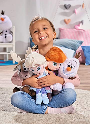 Simba 6315877639 - Disney Frozen II Plüsch Anna 25cm, Plüschspielzeug, Kuscheltier, Eiskönigin, ELSA, Schneemann, ab den ersten Lebensmonaten