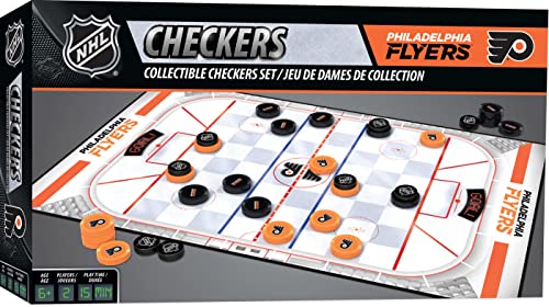 MasterPieces Family Game - NHL Philadelphia Flyers Checkers - Officially Licensed Board Game for Kids & Adults 13