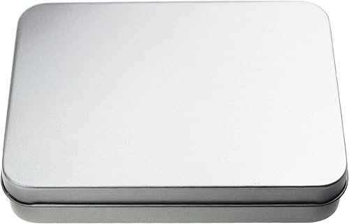 Miniatura 10 de 12 piezas rectangulares de metal vacíos con bisagras recipientes de latas para necesidades básicas para el hogar, juego de mini cajas, 4.5 x 3.3 x