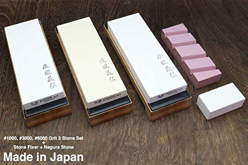 Yoshihiro Professional Grade Toishi Japanese Whetstone Knife Sharpener Water Stones (SET) - Thumbnail 4