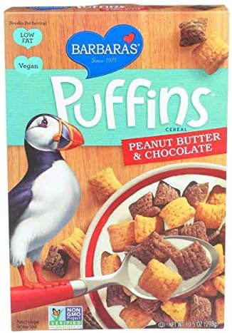 Peanut Butter & Chocolate Puffins Cereal 10.50 Ounces (Case of 12)