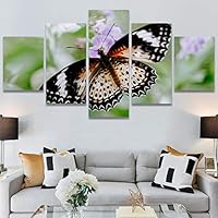 SIGNWIN 5 Panel Canvas Wall Art Open Wings for Home Decorations Ready to Hang - 60