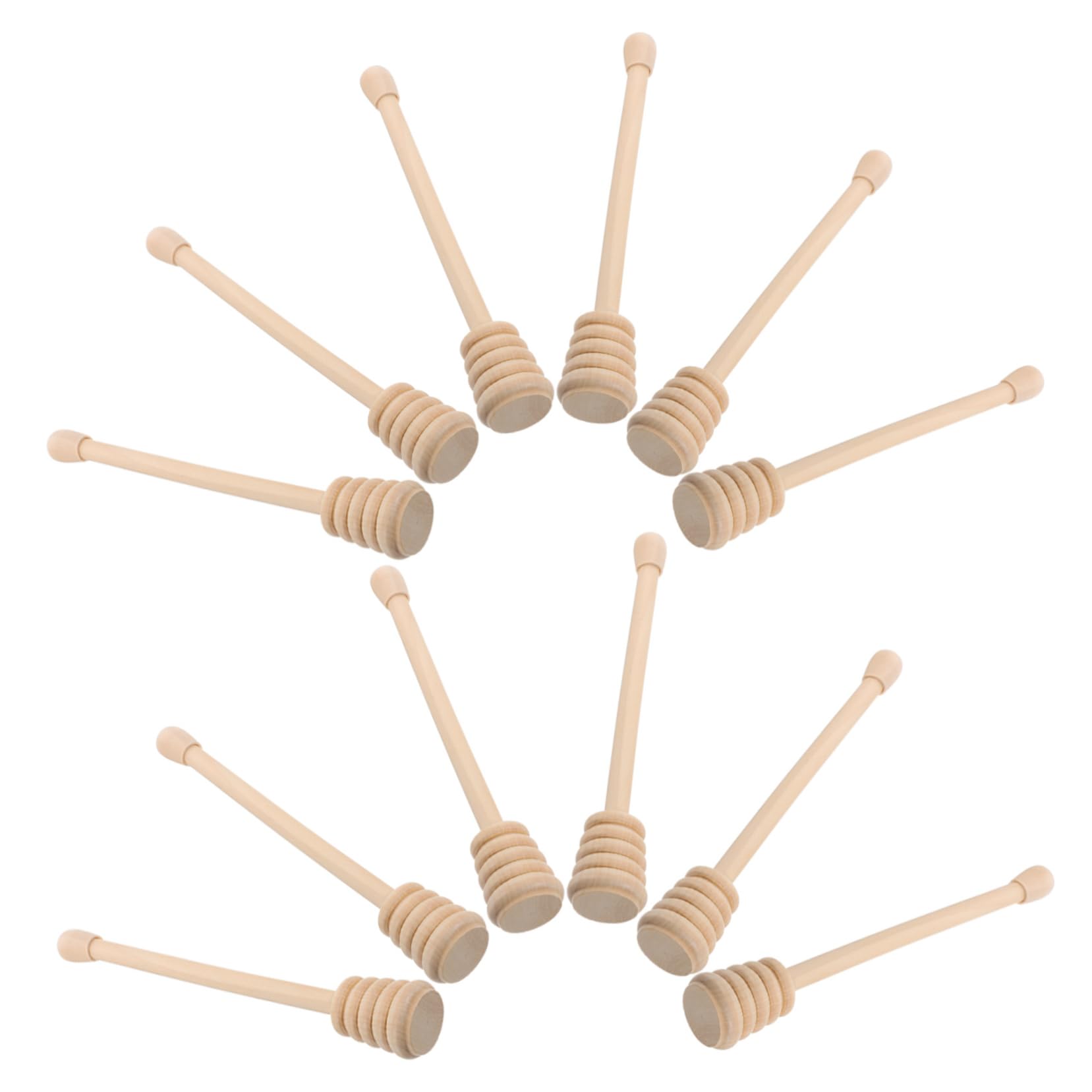 HOLIDYOYO 12pcs Stirring Rod Honey Stir Stick Honey Wand Stick Honey Spreader Honey Server Mini Honeycomb Stick Honey Spoon Honey Dropper Honey Mixing Sticks Tirrer Jam Wooden re-usable