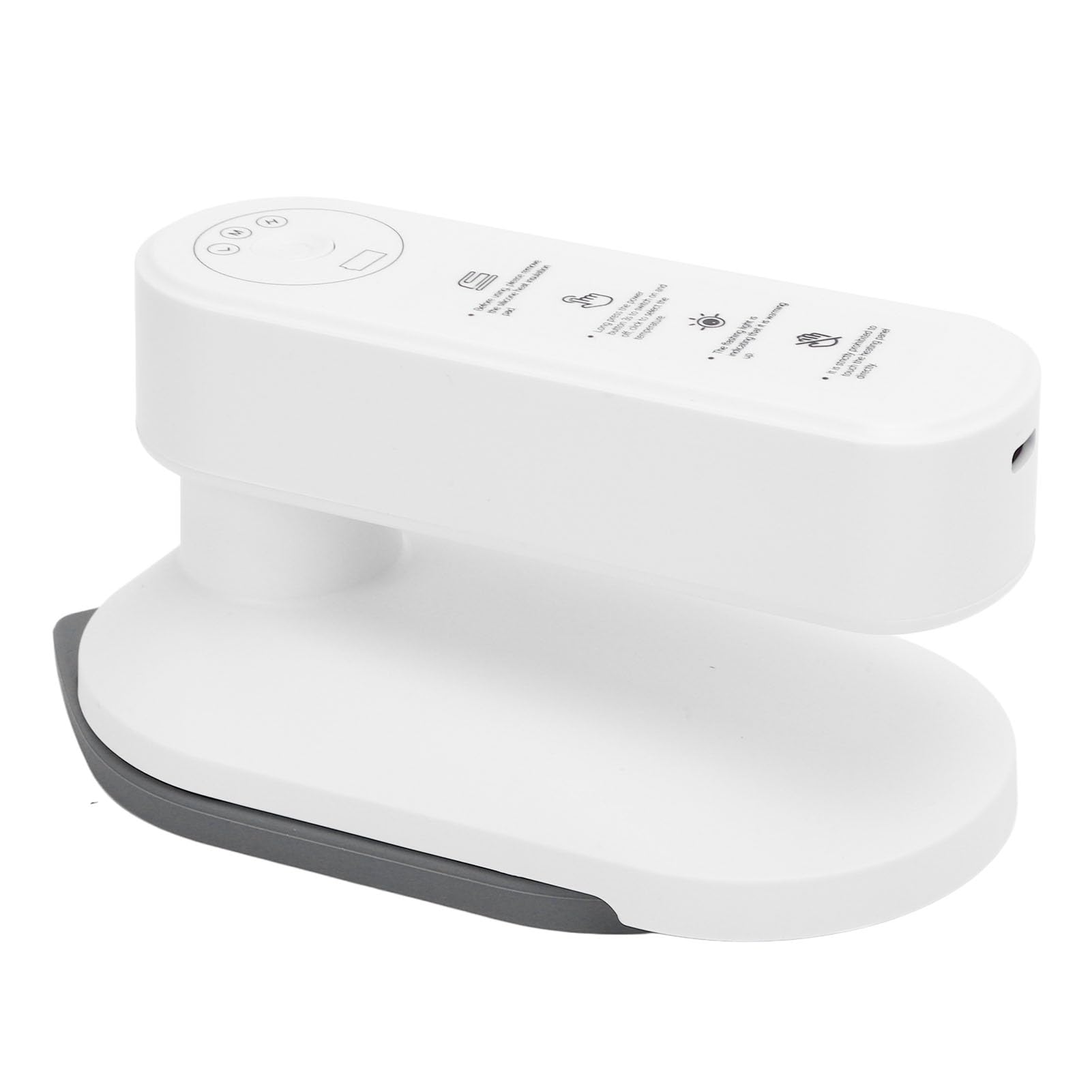 Máquina de planchar portátil de mano para retoques rápidos, 3 ajustes de temperatura, batería de 5000 mAh, color plateado