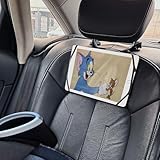 FresherAcc Car Headrest Tablet Holder for Rear and Forward Facing for Kids Children, Hanger Case Mount Compatible with iPad Kindle Samsung Tablet for Vehicle Backseat Up to 12.9' (Black)
