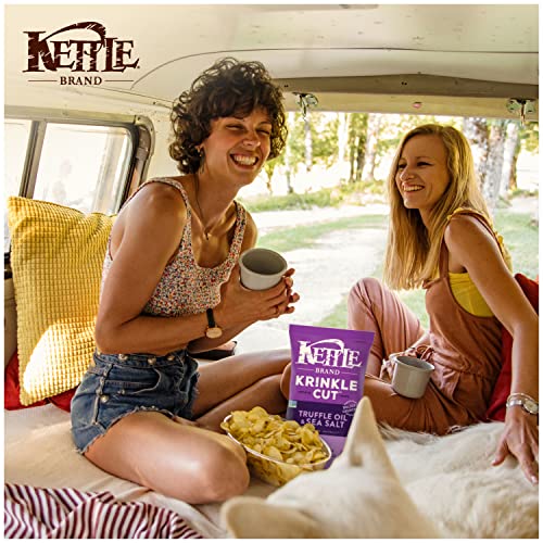 Kettle Brand Potato Chips, Krinkle Cut Truffle And Sea Salt, 7.5 Oz #TOP3