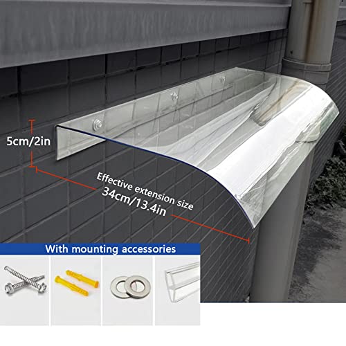 Toldo invisible para puerta de entrada con policarbonato transparente para exterior 3