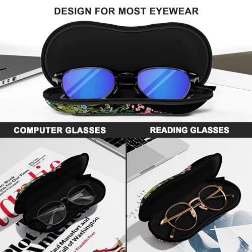 Image of Sunglasses Soft Case, Ultra Light Portable Neoprene Zipper Glasses Case for Men Women