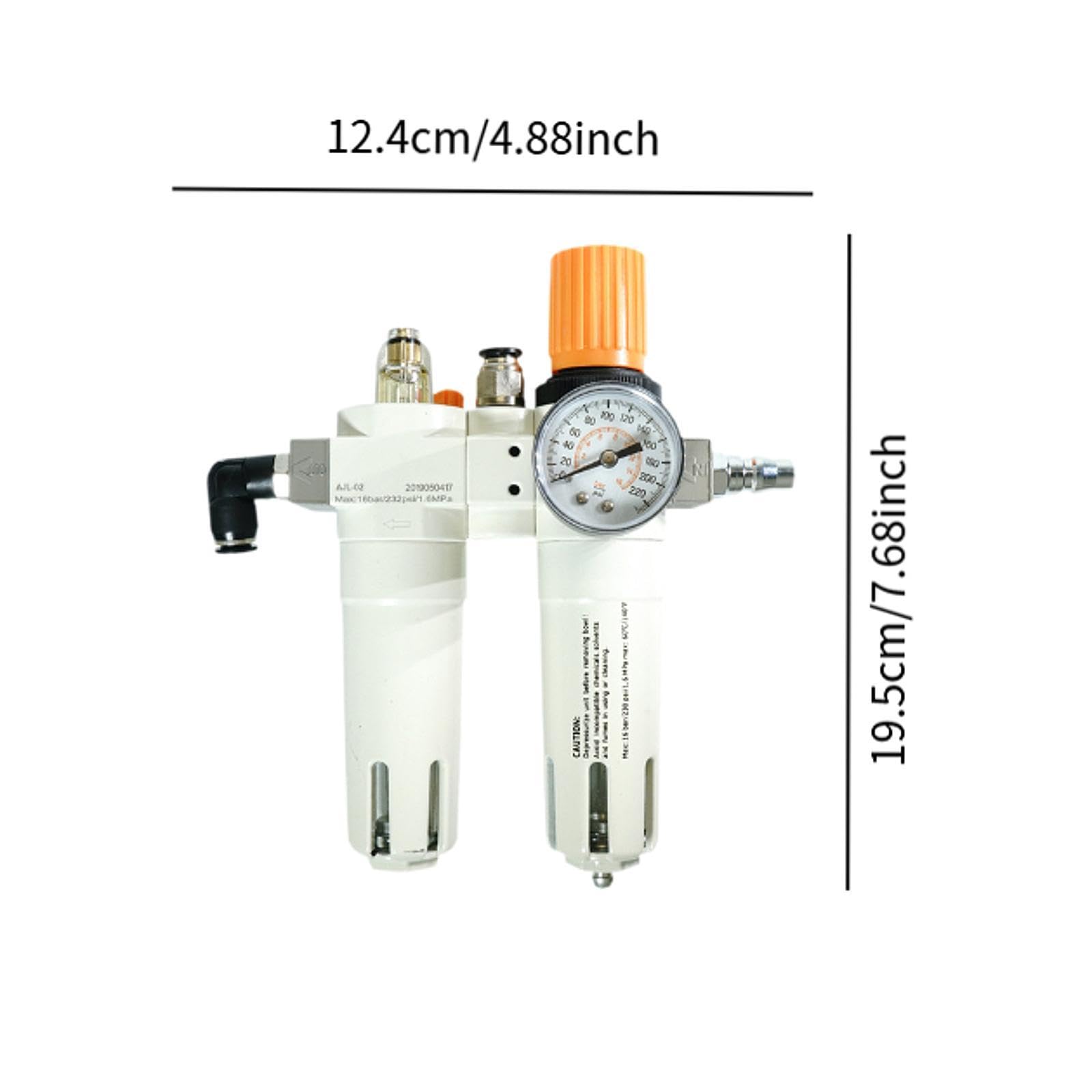 Séparateur D'Huile et d'eau pour Démonte-Pneu Régulateur de Pression pour Compresseur d'air Raccord Central Supérieur Accessoire Antichoc en PP Adapté, Connecteur vers Le