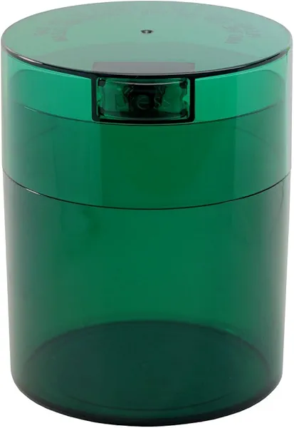 Coffeevac 1/2 lb - The Ultimate Vacuum Sealed Coffee Container, Green Tint Cap & Body