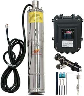 JENENSERIES Pump 270W DC 24V Solar Water Pumps, Max head 262ft,7.9GPM Flow,3 inch Solar deep well submersible Pumps with MPPT controller float switch kits for home or farm