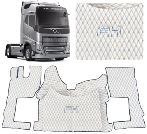 Blu Eco Pelle Cruscotto Tappetini per Volvo FH4 2013-20 Con Sonda
