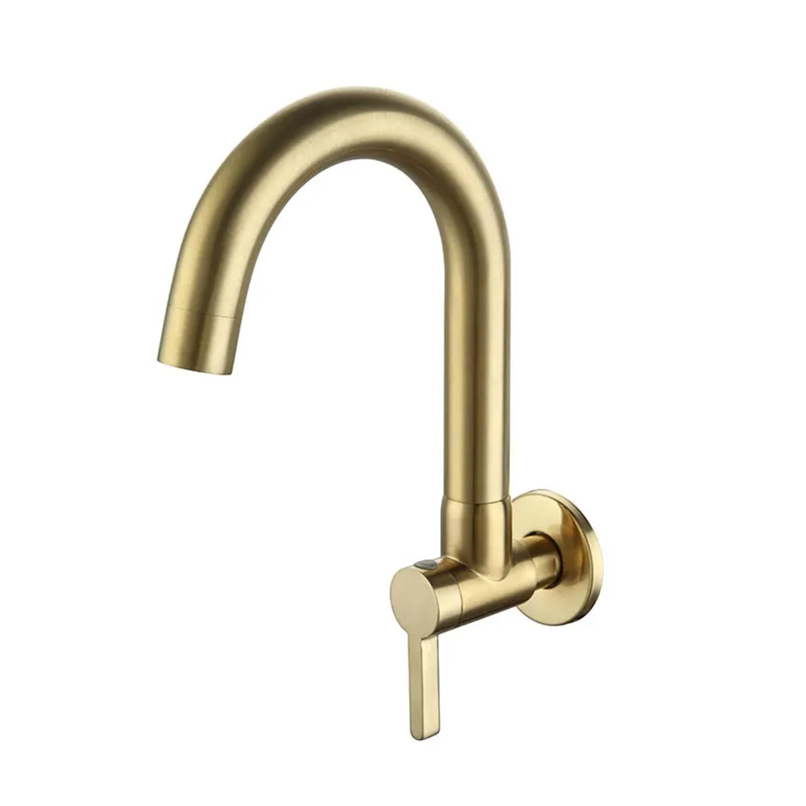 SaryEdge Gold Brush Brass Single Cold Kitchen tap Wall Frosted Gold Cold Wall Faucet Single Cold Sink taphroom mop Cold tap,Kitchen Sink Faucet, WJ5501,C,B,B