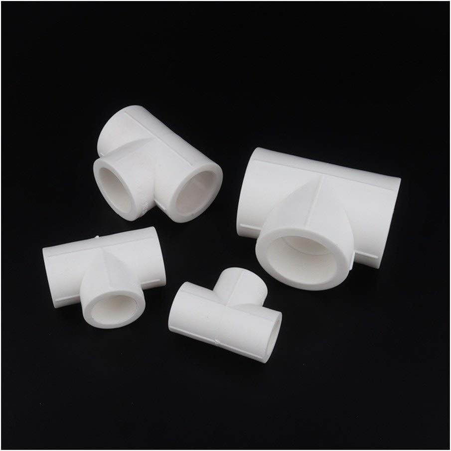 Pipe connector 20pcs PPR Equal Tee Connector 20mm 25mm 32mm 40mm Water Pipe Plumbing Fittings PPR Water Pipe Three Ways (Color : White, Diameter : Inner diameter 40mm)