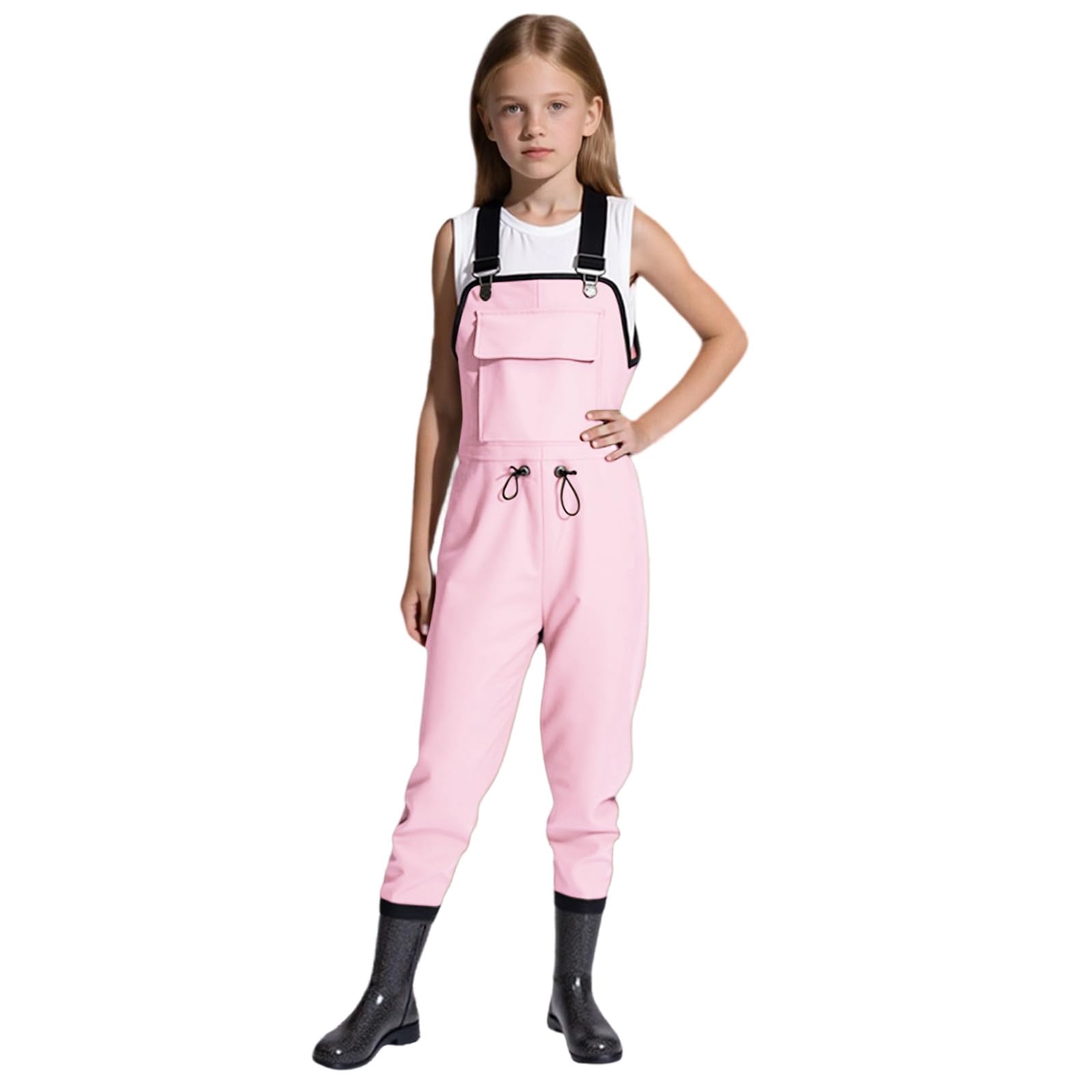 Matschhose Jungen Wasserdicht Atmungsaktiv Outdoor Regenlatzhose Kinderwathose Sommer Ganzkörper Verstellbare Träger Regenhose für Junge Und Mädchen Buddelhose