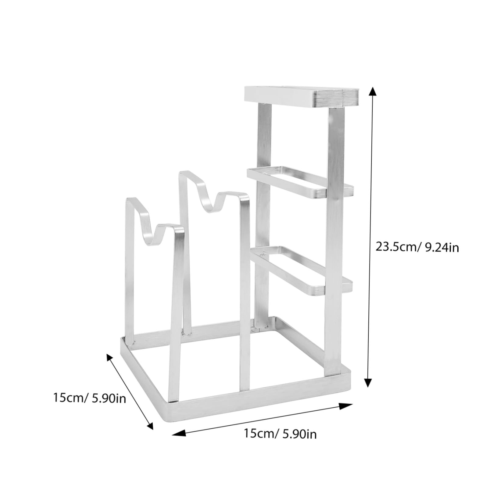 OUNONA 1Pc Stainless Steel Pot Lid Holder Rack Kitchen Accessory for Organized Cooking Compact Design Easy to Use for Spaces