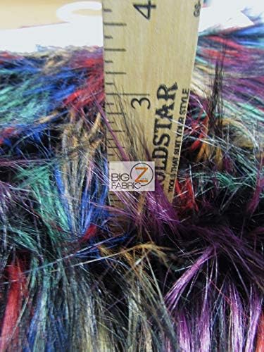 Fireworks Shaggy Faux Fur Long Pile Fabric - Multi #1 - by The Yard DIY Costume Clothing Accessories Scarf Coats Rugs