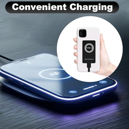 Récepteur Qi Type C pour Charge sans Fil 5V 1000mA, Adaptateur de Chargement Induction USB-C Universel Compatible avec Samsung Galaxy, Huawei, Xiaomi, Google Pixel et Autres Smartphones Android USB-C – Image 6