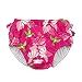 i play. Toddler Girls' Ruffle Snap Reusable Absorbent Swim Diaper, Fuchsia Hummingbird, 3T