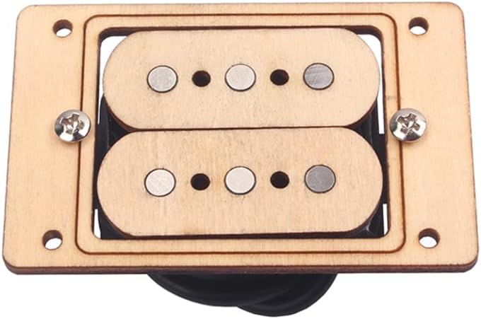 Qgdni 3-String Maple Humbucker Pickup for Cigar Box Guitar Replacement Parts (Maple)
