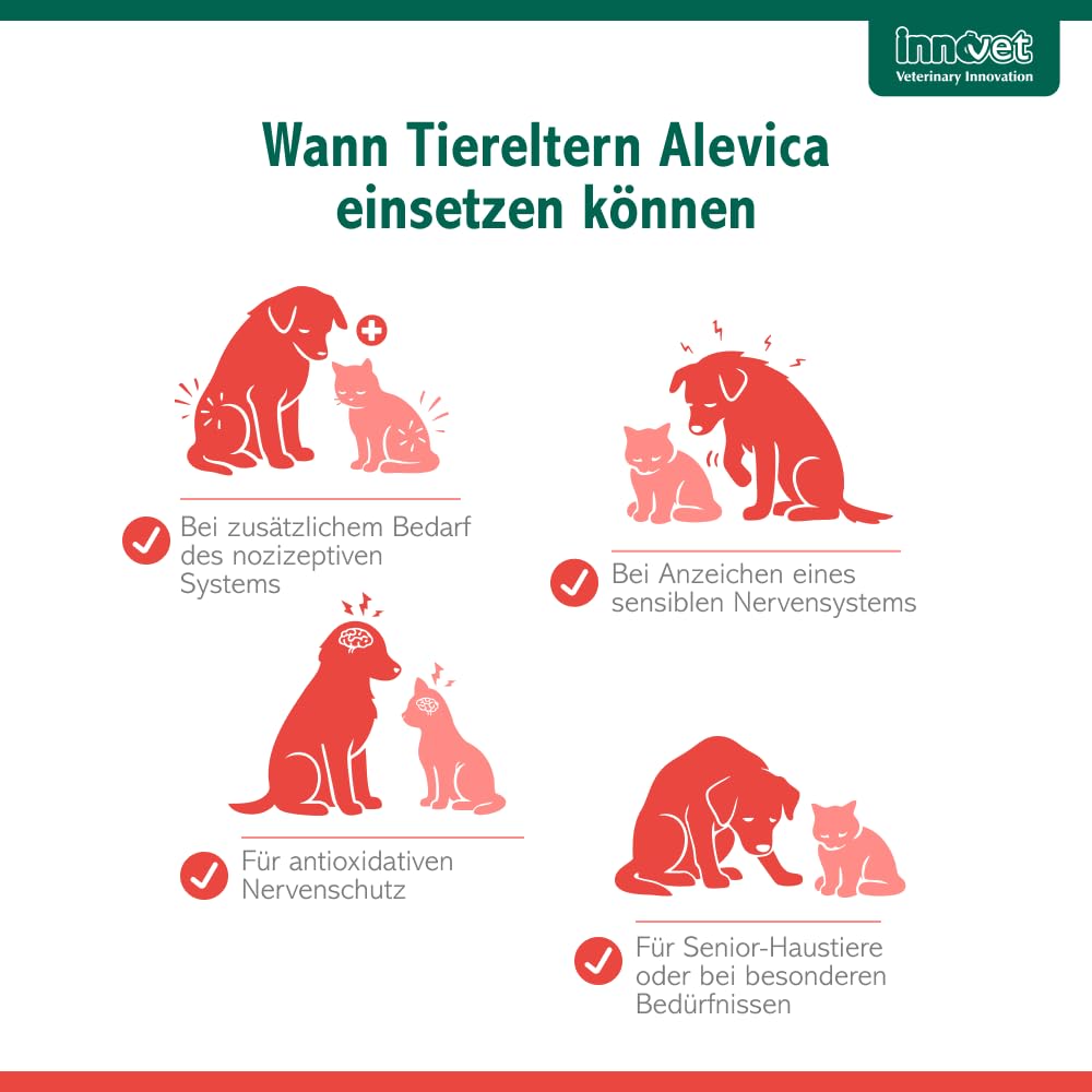 Innovet Alevica PEA-q für Hunde und Katzen, 100 ml Flüssigkeit für das Gleichgewicht des Nervensystems, PEA Hund, Flüssigkeit mit Spritze, Unterstützt neurologische Funktion, Komfort und Wohlbefinden
