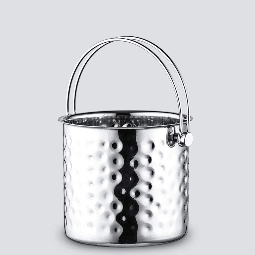 Cubitera Champanera Cubo De Hielo De Acero Inoxidable De 1,4 L con Mango, Cubo De Punta De Martillo, Cubo De Barril De Vino De Champán Cubiteras para Botellas