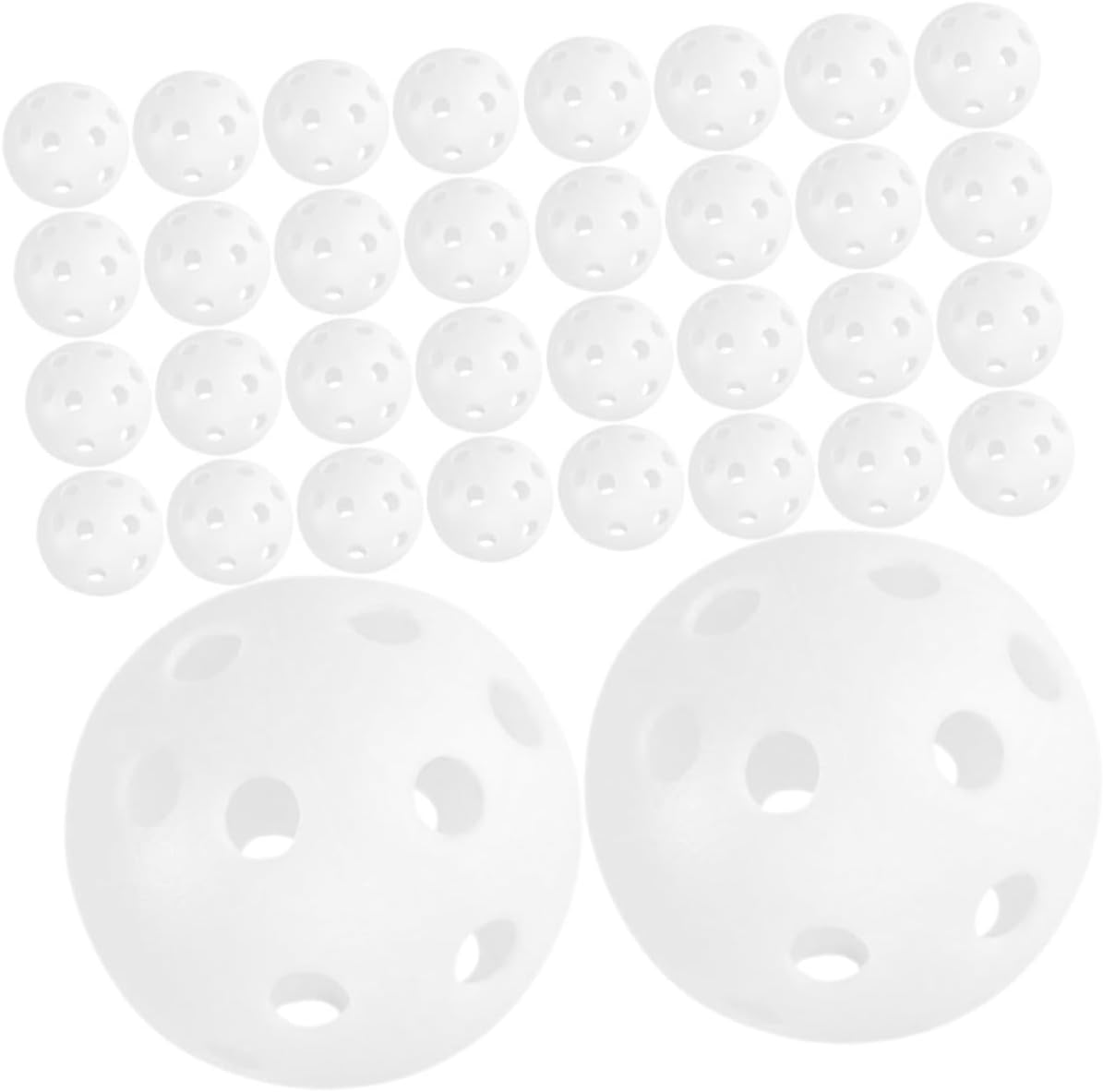 100pcs Plastic Practice Golf Balls 26-Hole Hollow Mini Balls for Indoor Outdoor Swing Training Recreation