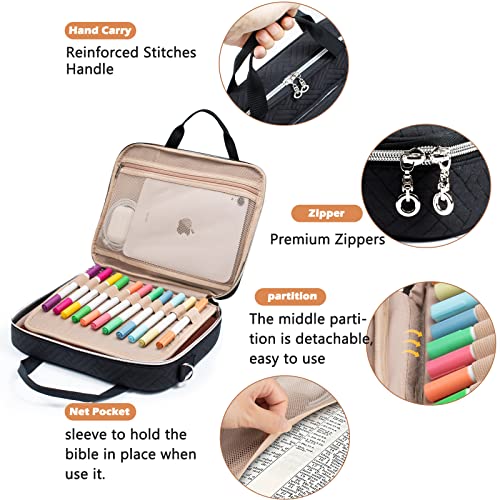 Aplufine Estojo Da Bíblia para Mulheres-Capas Da Bíblia-Estojo de Transporte Da Bíblia-Bolsas e Bols