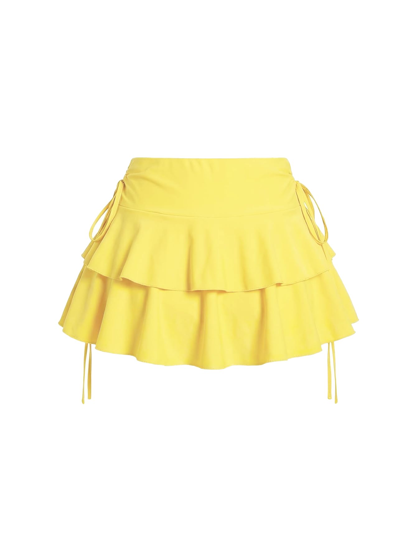 Women's Y2k Mini Ruffle Skirts with Shorts Cute Coquette Skort