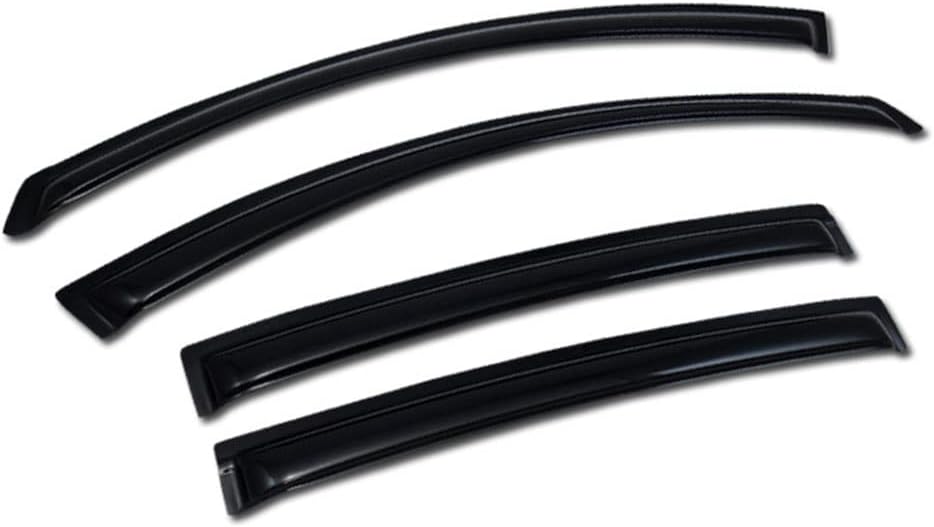 7422446424456 Compatible with 2007-2012 Altima Sedan Smoke Curvy Style Window Visors Deflector 4 Pieces