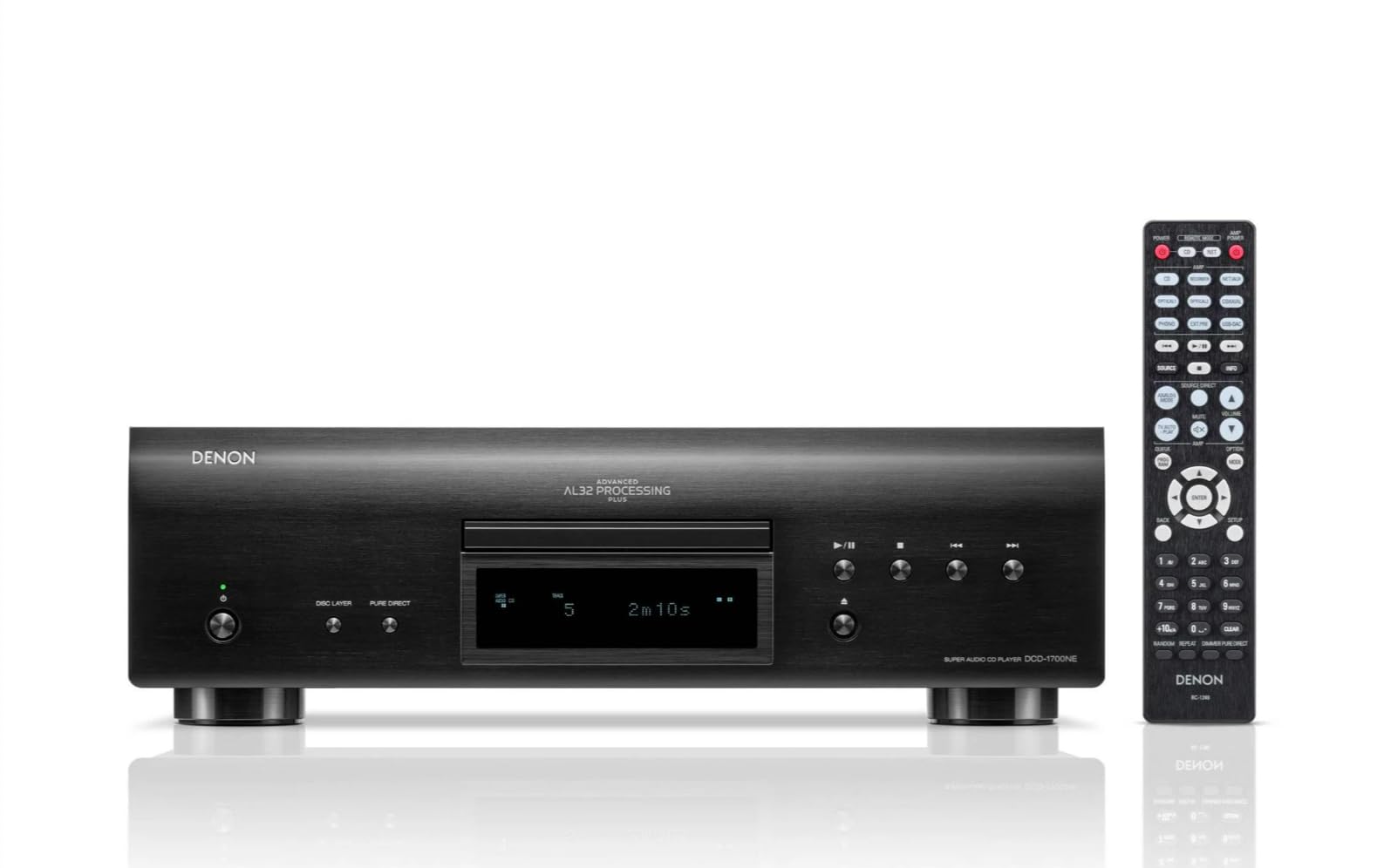Denon DCD-1700NE - Reproductor de CD/SACD, Color Negro