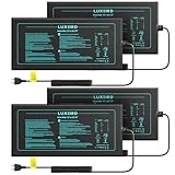 Luxbird Heizmatte Pflanzen, 4 Pack 20W Wasserdicht Wärmematte für Zimmergewächshaus, Indoor-Gärtnern, Gewächshaus, Terrarium, Haustiere, Reptilien, Heizmatten 52x25 cm