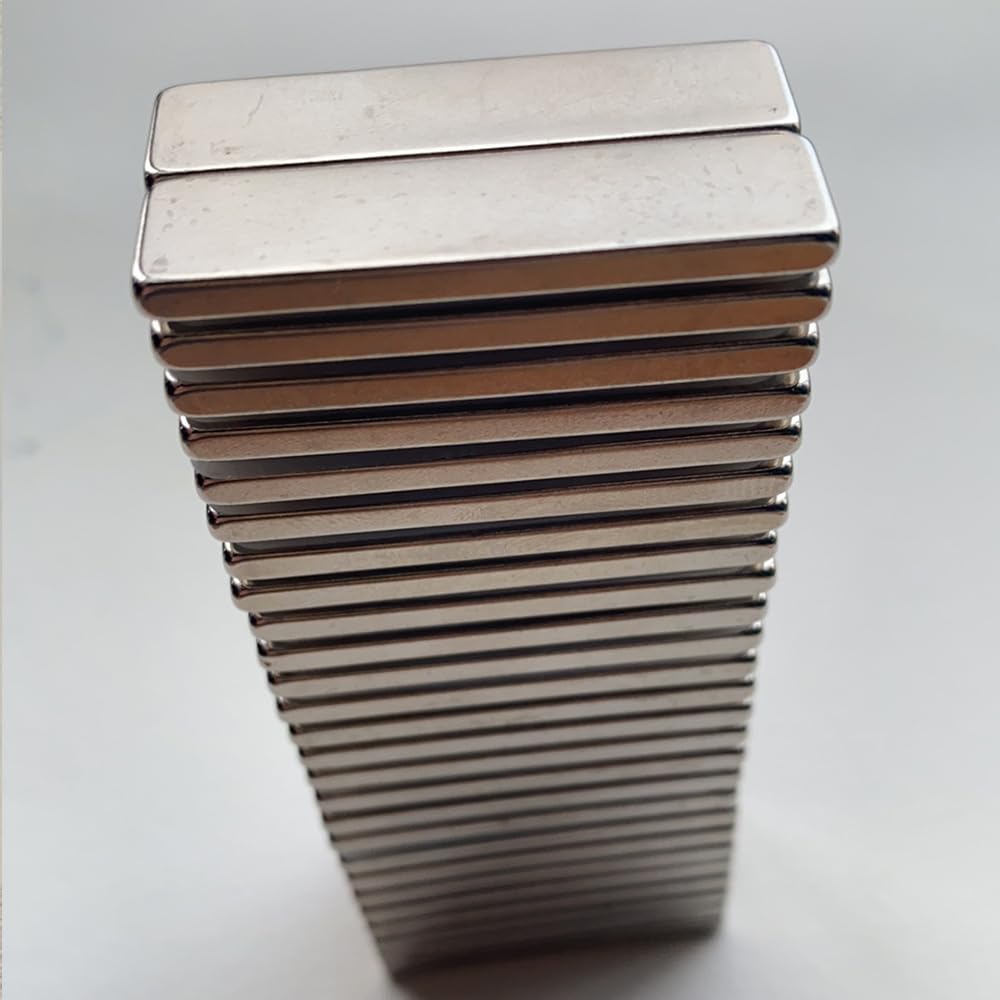 N48 40X10X3mm Neodymium BAR 1.575X0.394X.0.118INCH Magnet Super Strong Generation Standard Rare Earth Booster Black Block Permanent Magnetic Imane Bar Motor Generator Magnets Custmised (10)