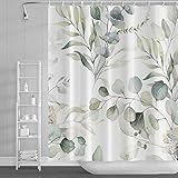 ✿Eccellente Impermeabilità: Foglie verde tenda da bagno è progettata con rivestimento impermeabile, mantenendo il pavimento privo di schizzi e spruzzi d'acqua. Impermeabile, resistente alla muffa e facile da pulire, fornisci un ambiente doccia pulito e sicuro senza ulteriore fodera trasparente.