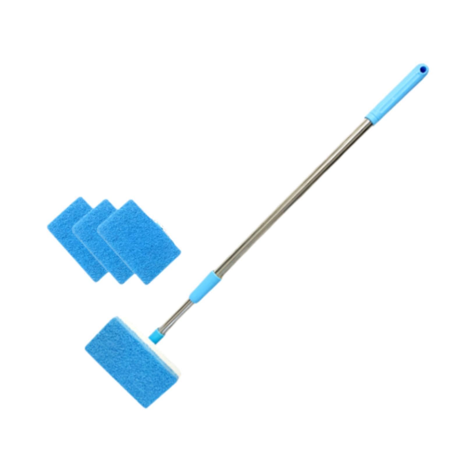 perfk Brosse de Nettoyage D'Aquarium Outil Complet et Grattoir à Algues Épurateur de Vitres avec Manche Long Télescopique Adapté pour L'Entretien des Bacs, Tête Carrée 3
