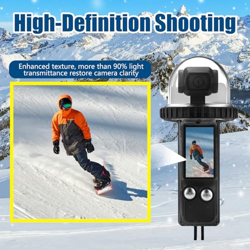 Osmo Pocket 3 40M/131FT Unterwasser Gehä Tauchen Tasche Schutzhülle Kompatibel für DJI Osmo Pocket 3 Wasserdichtes Häuse Gehäuse Zubehör zum Tauchen, Surfen, Schwimmen, Skifahren -Schwarz