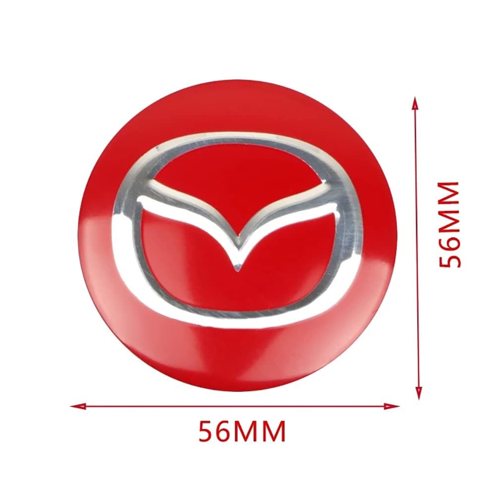 DALINGFA 4 Stück Auto Nabendeckel Aufkleber Für Mazda 5 II 2010