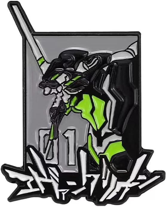 Miniatura 5 de Broches de aleación de zinc esmaltados de alta calidad, 7 uds. Pin Neon Genesis Evangelion EVA 01 02 para mochilas, camisas, sudaderas, jeans,