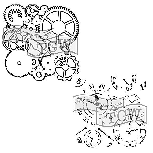 The Crafters Workshop Stencils, Reusable for Crafts, Art, Greeting Cards, Paint or Mixed Media, 2 Pk, 6